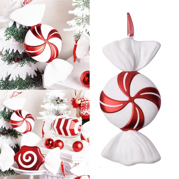 Household Pendant Promotion Sale! Nomeni Christmas Pendants Christmas Decorations Stage Bars Props Decorations Red and White Paintings, Home Decor Clearance Sale