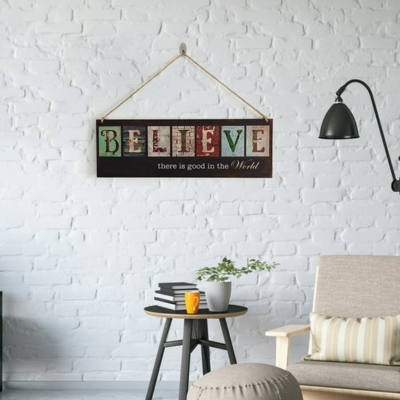 Household Pendant Promotion Sale! Personalized Wood Signs Inspirational Wall Art Sign Home Motivational Wooden Decor Inspirational Positive Wall Plaque with Saying Quotes for Home Office Living