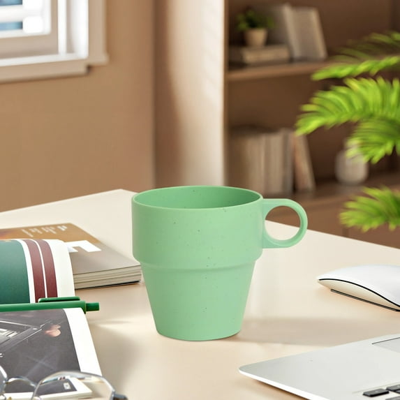 Household Plastic Heat-Insulating Mug With Anti-Scalding Design, Non-Slip Handle For Comfortable Grip, Durable Lightweight Drinkware Ideal For Kitchen, Office, And Travel Use