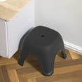 thumbnail image 1 of Household Plastic Mini Stool Curved Foot Small Bench Stackable Small Foot Stool Lightweight Stool For Toilet Low Stepping Stool with Nonslip Base Sturdable Bathroom Shoe Change Low Stool Black, 1 of 5