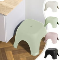 Household Plastic Mini Stool Curved Foot Small Bench Stackable Small Foot Stool Lightweight Stool For Toilet Low Stepping Stool with Nonslip Base Sturdable Bathroom Shoe Change Low Stool Teal