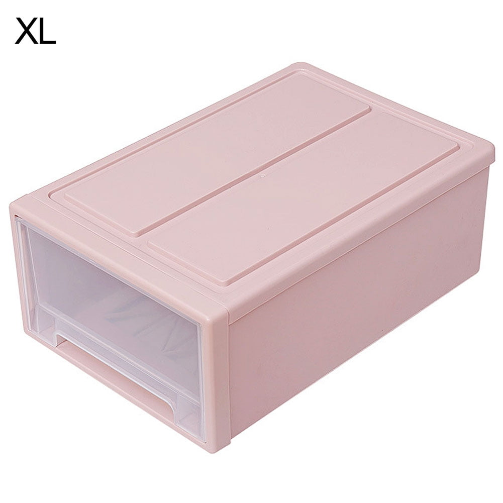 Household Plastic Transparent Stackable Drawer Storage Box Container ...