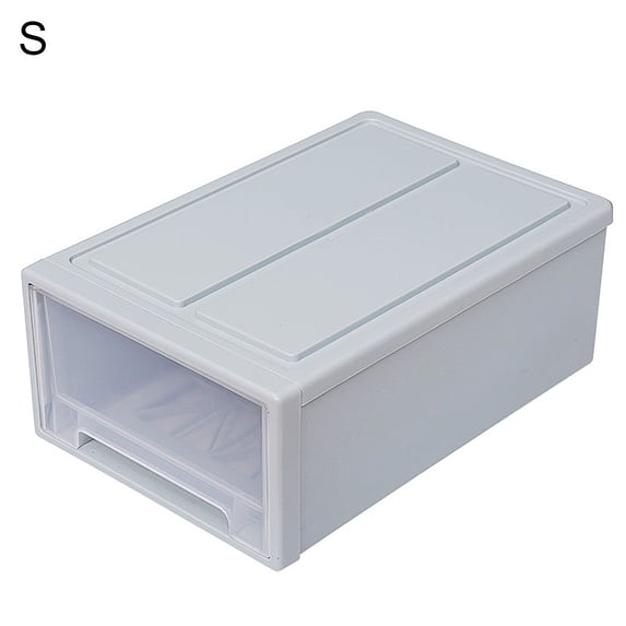 Household Plastic Transparent Stackable Drawer Storage Box Container Organizer