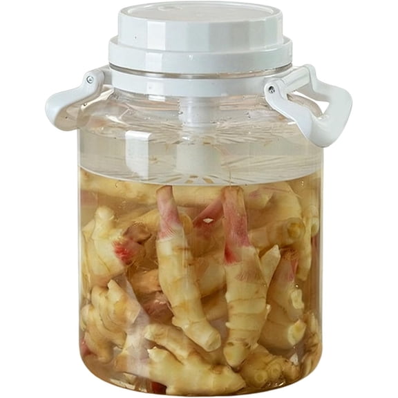 Household Plastics Airtight Jars, Large Capacity Design Vegetables Pickling Containers, Food Preservation Storage with Lid for Kitchen Store Planner