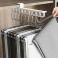 thumbnail image 1 of Household Pull-out Slide Rail Pants Rack Wardrobe Storage Saves Space Without Punching Installation Pants Rack Telescopic Bracket With Adhesive 10ml, Usupdd 2025 Household Pull-out Slide Rail Pants, 1 of 7