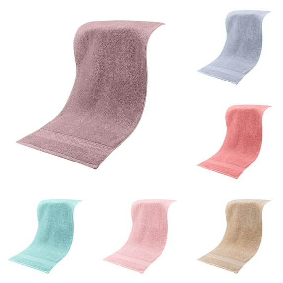 Household Pure Cotton Washcloth Absorbent Cotton Plain Towel 74*33cm Teal Towel Set Teal Towels Bath Monogram Towels for Bathroom Bath Hand Towels Decorative Tan Bathroom Towels Towels Wash