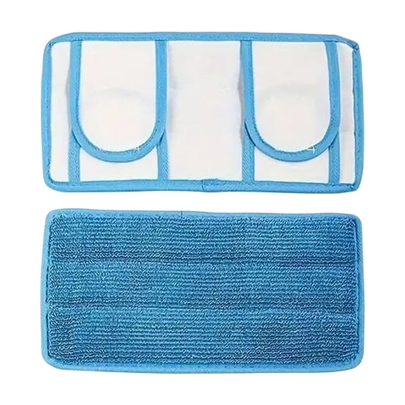 Household Replaceable Flat Mop Cover, Washable Rotating Hand Mop Cloth Refill Pads, High Absorption Microfiber Mop Head Replacement, Cleaning Supply For Hardwood, Tile Floor And Home Styling-Blue