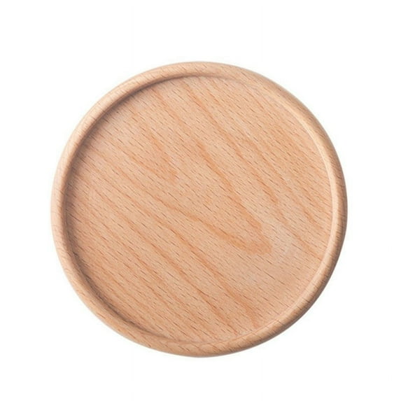 Household Retro Beech Black Walnut Wooden Coaster Kitchen Insulation Cup Mat Pads_1Pc