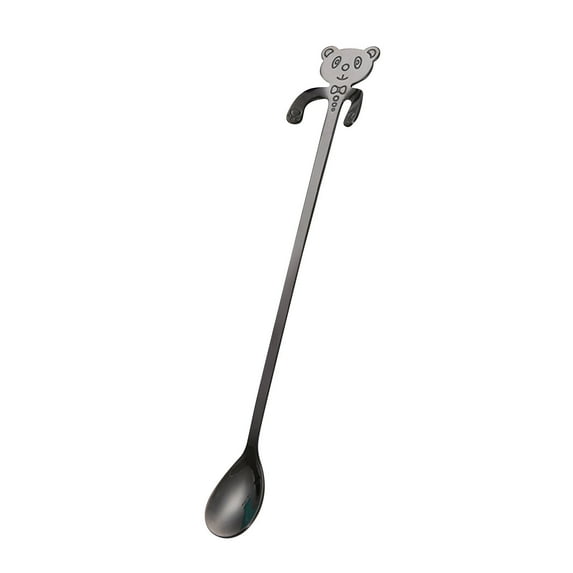 Household Anckoeil Kitchens Tableware Hangable Stainless Steel Spoon 304 Stainless Steel Ice Spoon Stirring Spoon Cute Little Handle Coffee Spoon