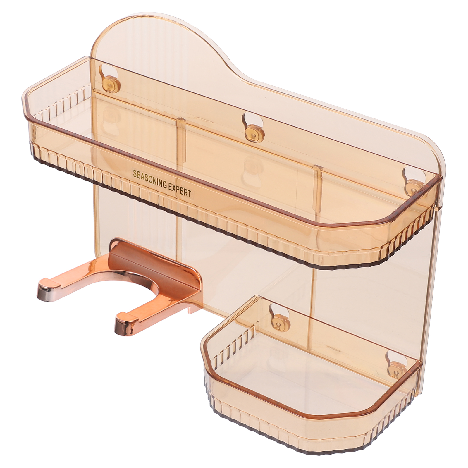 Household Selfadhesive Punchfree Wall Rack Bathroom Decorative Soap Shelf with Blow Dryer Hook