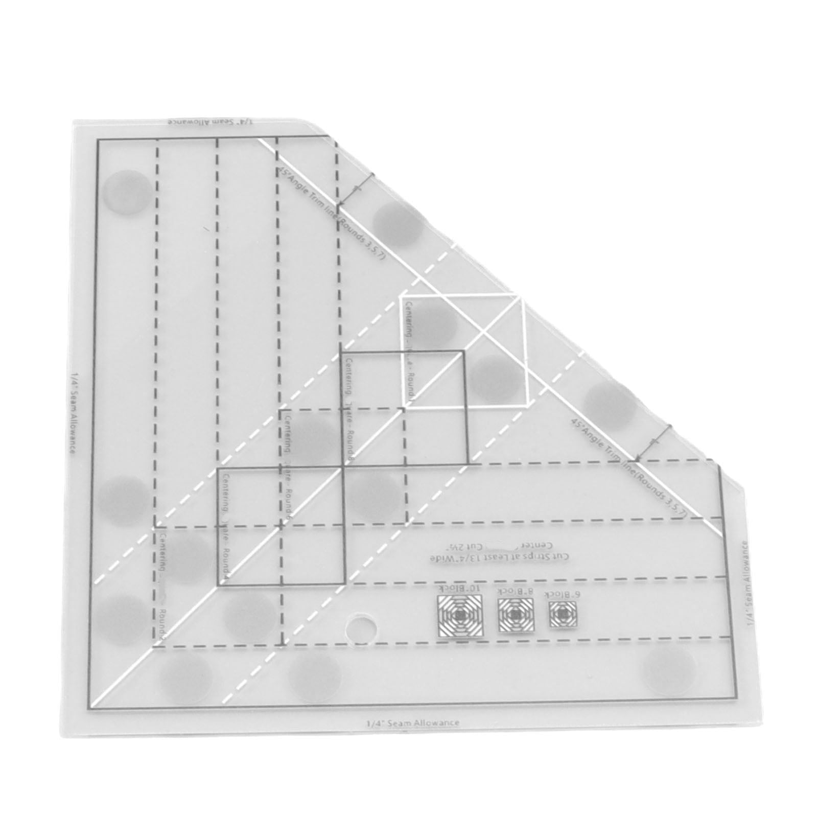 Household Sewing Ruler, Acrylic Precise Scale Increase Efficiency Grids Quilt Ruler Transparent
