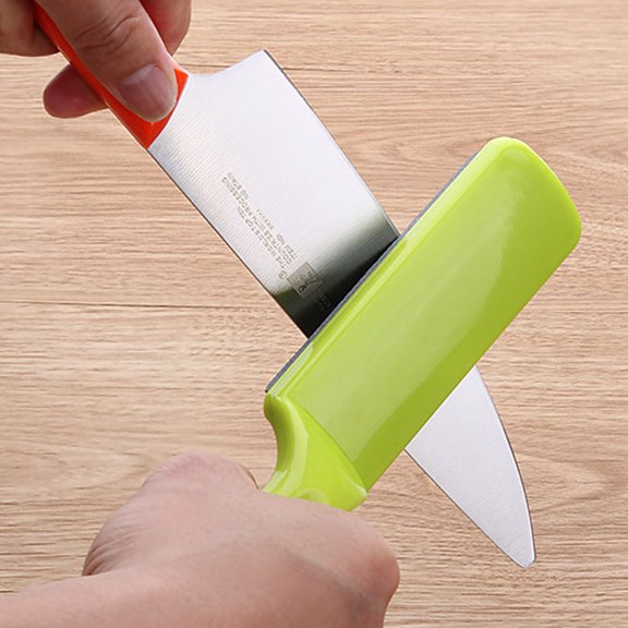 Household Sharpening Stone, Double-Sided Kitchen Knife Sharpener with Non-Slip Base, Polishing Grinding Tool, Knife Sharpening Stone for Kitchen Knives
