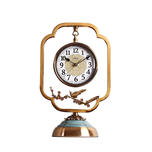 Household Silent Desk Clock Pendulum Decorative Shelf Clock For Bedroom Living Room Office Desk