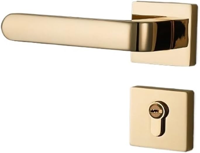 Household Silent Solid zinc Alloy Solid Wood Door Lock Simple Indoor ...