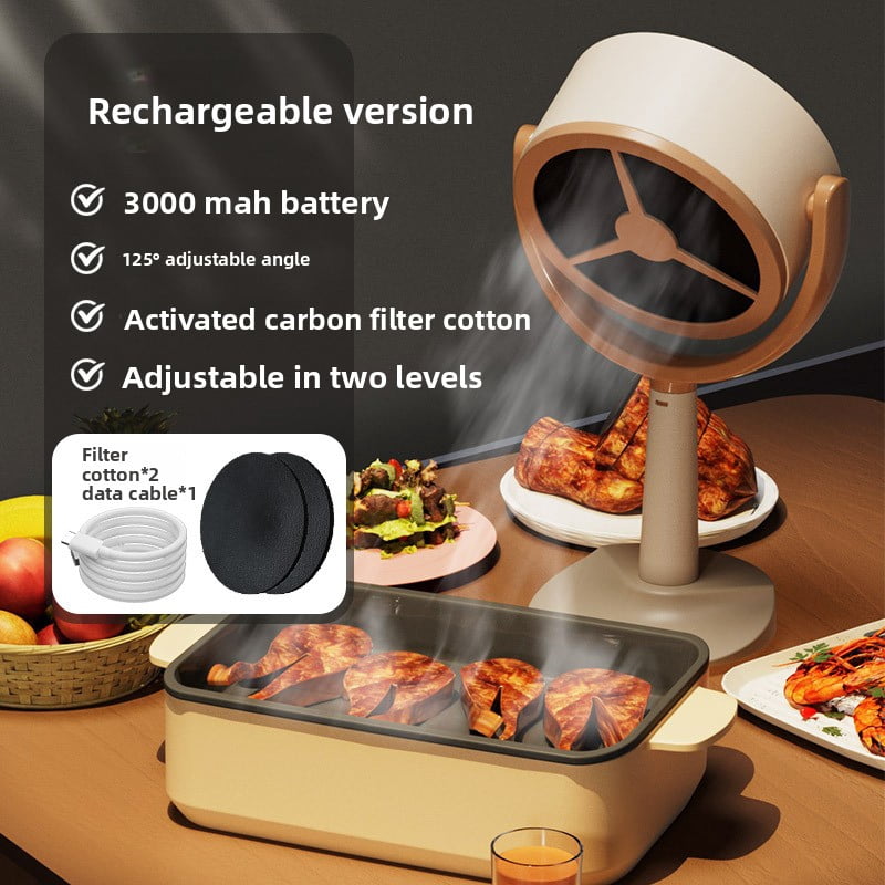 Household Small Desktop Range Hood Mini Portable Desktop Range Hood Large Wind Range Hood