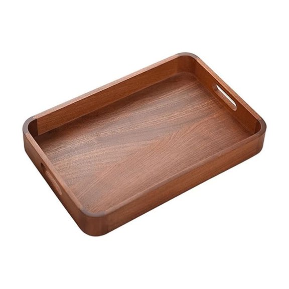 Household Solid Wood Tray Rectangle Fruit Dim Sum Placing Tray Water Cup Storage Dinner Tray Wood Tea Coffee Tray
