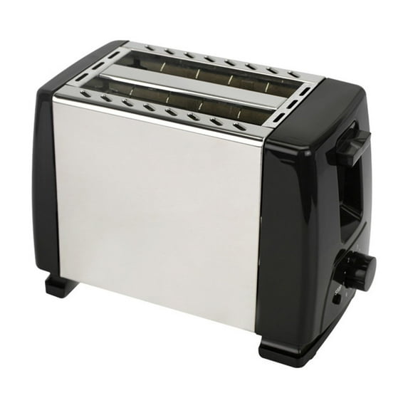 Mouliraty Household Stainless Steel Bread Maker Heater Double Slot Bread Heater Fully Automatic Mini Breakfast Bread 2 Piece Heater