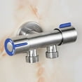 Household Stainless Steel Faucet Copper Core Use One Into Two Kitchen