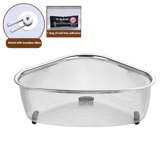 Household Stainless Steel Sink Strainer Colander Drain Basket, Drainer Stor O2K2