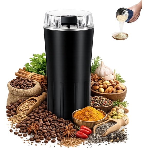Household Superfine Grinder - Multi-Grain Blending & Powdering Machine, Electric Coffee Bean & Spice Grinder with Stainless Steel Blades,One-Touch Portable Grinder for Bean Spices Herb and Tea