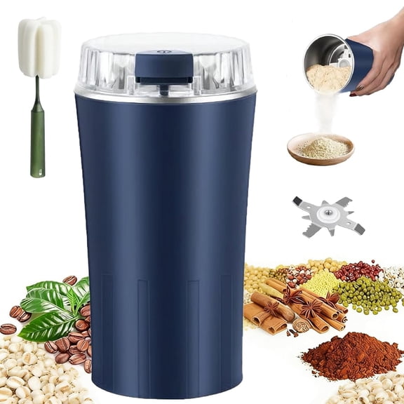 Household Superfine Grinder Multi-Grain Blending & Powdering Machine – One Touch Electric High-Speed Grain Mill with Stainless Steel Blade for Bean Seasoning Nut Seed