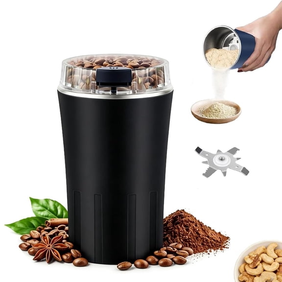 Household Superfine Grinder - Multi-Grain Blending & Powdering Machine, One Touch Grinder Electric for Coffee Beans Spices Grains, Herbs, and Espresso