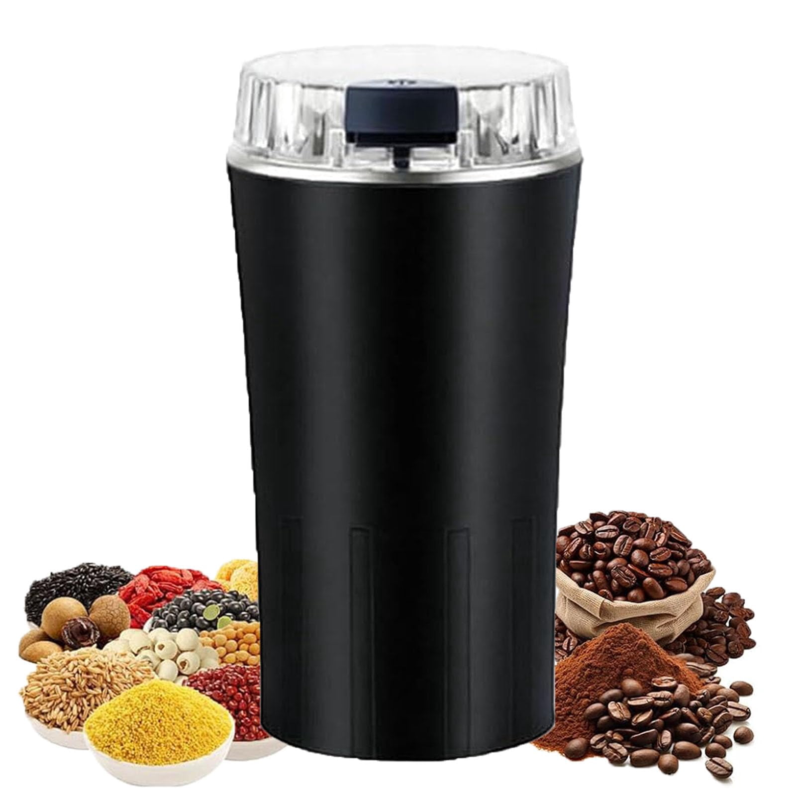 Household Superfine Grinder, Multi-Grain Powdering Machine Electric, 300W High Power Coffee and Spice Grinder with Stainless Steel Blades for Nuts, Seeds, Grains