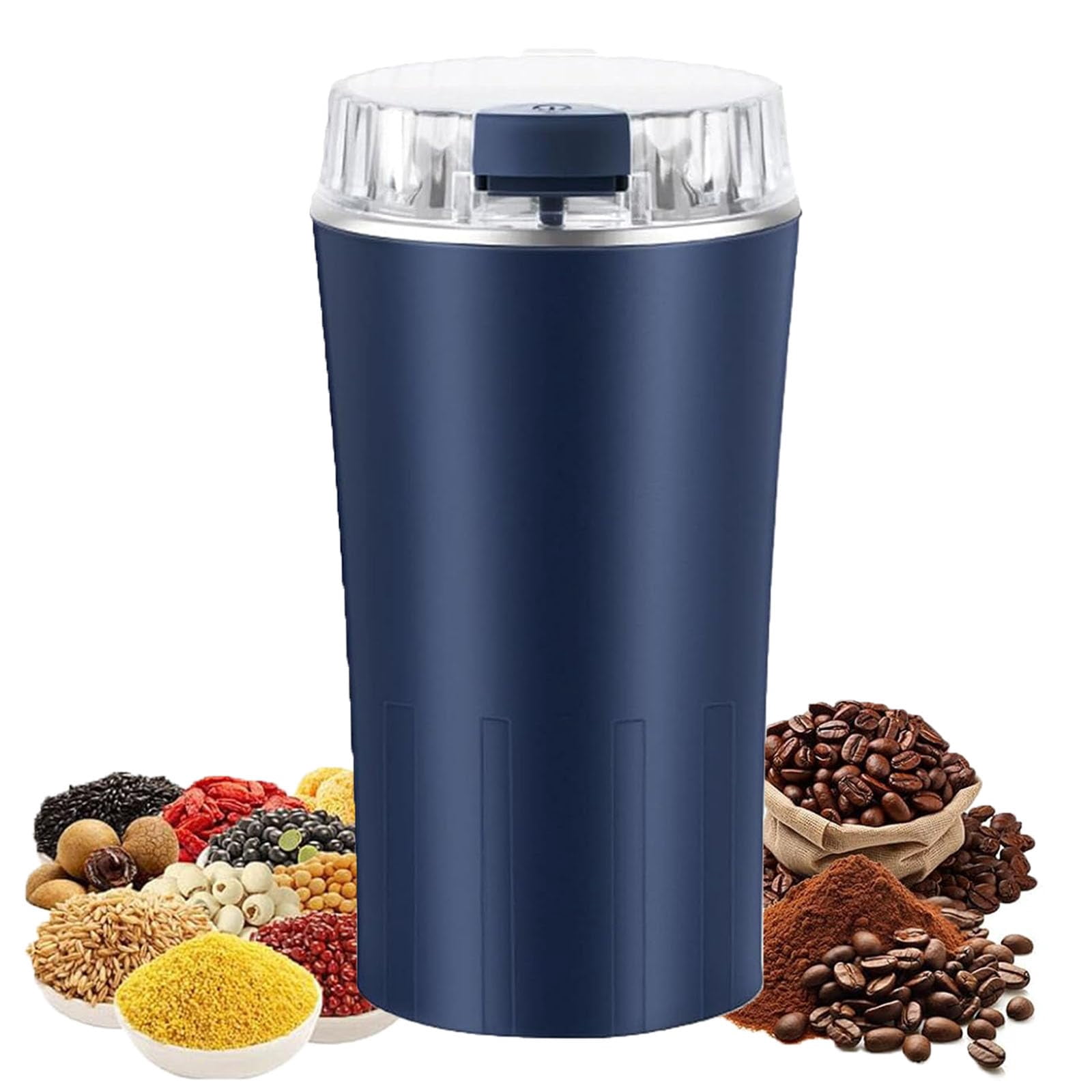 Household Superfine Grinder, Multi-Grain Powdering Machine Electric, 300W High Power Coffee and Spice Grinder with Stainless Steel Blades for Nuts, Seeds, Grains