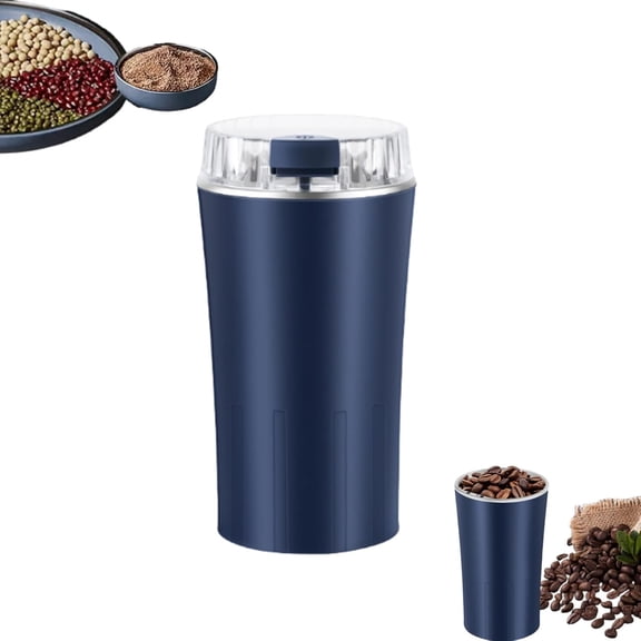 Household Superfine Grinder - Multi-grain Blending & Powdering Machine, Electric Coffee Bean Grinder, Spice Grinder Electric, With Heavy Duty Stainless Steel Grind Blades for Home Kitchen (Blue)