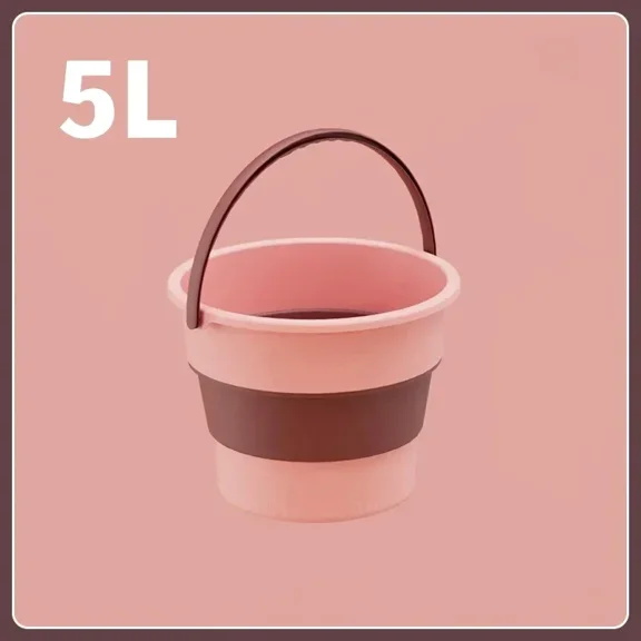 Household Supplies 5/10/17L Folding Portable Bucket with Cover Car Wash Fishing Bathroom Tool Silicone Bucket Outdoor Camping