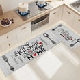 thumbnail image 1 of Household Tableware Printing Kitchen Floor Mat Long Area Long Bedside Area Mat Oil Waterproof Dirt Resistant Floor Mat, 1 of 6