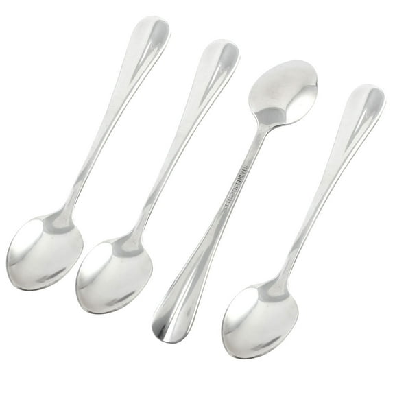Household Tableware Stainless Steel Cooking Porridge Rice Soup Spoon 4.9 Inch Long 4pcs