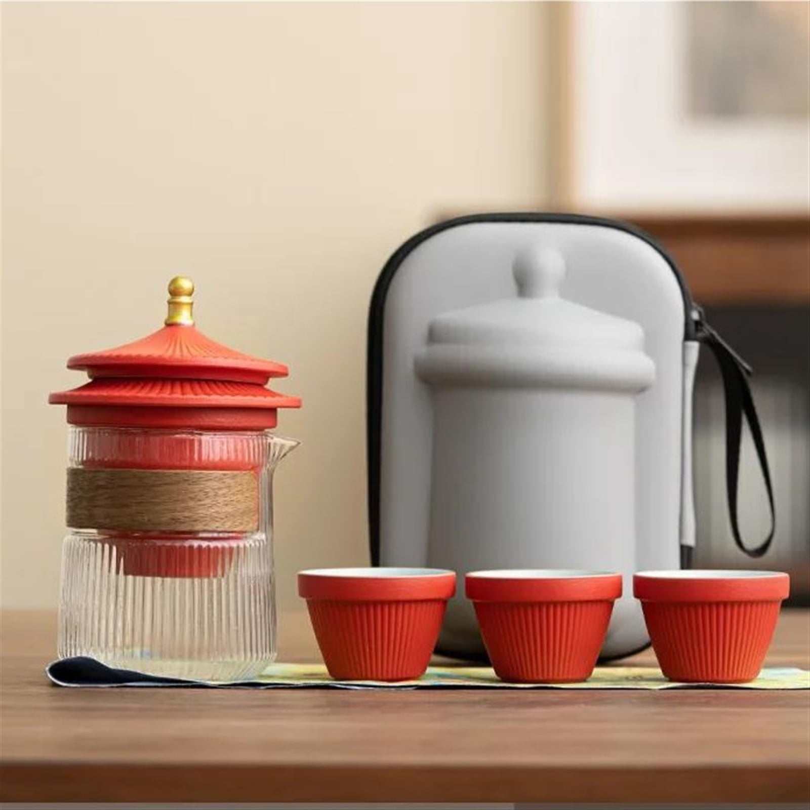 Household Tea Making Glass Travel Tea Set Outdoor Portable Accessories ...