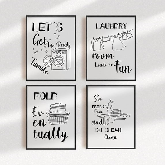 Household Theme Chemical Fiber Oil Canvas Hanging Painting Decoration Accessories Rectangle with Word Black Mixed Patterns 20x25cm 4pcs/set
