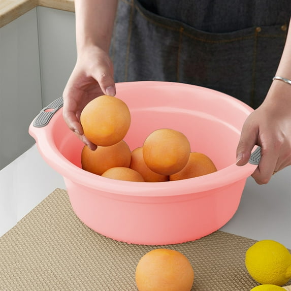 Household Thickened Plastic Wash Basin Foot Bathing Laundry Tub Student Basin Children Baby Bathing Container Multi-purpose