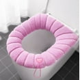 thumbnail image 1 of Household Toilet Seat Cover, Warm Washable Toilet Mat for Winter, Soft Acrylic Fiber Knitted Toilet Seat Cushion for Comfort and Easy Installation, 1 of 6