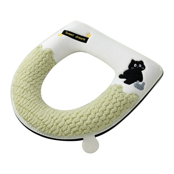 Household Toilet Seat Cushion, Waterproof, Fluff and Thickened Seat Cover with Zipper for All Season Use, Washable and Comfortable Toilet Seat Cushion