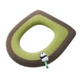 thumbnail image 1 of Household Toilet Seat Thickened with Handle Winter Toilet Ring Washable Sets Wear Knitted Toilet Seat, 1 of 8
