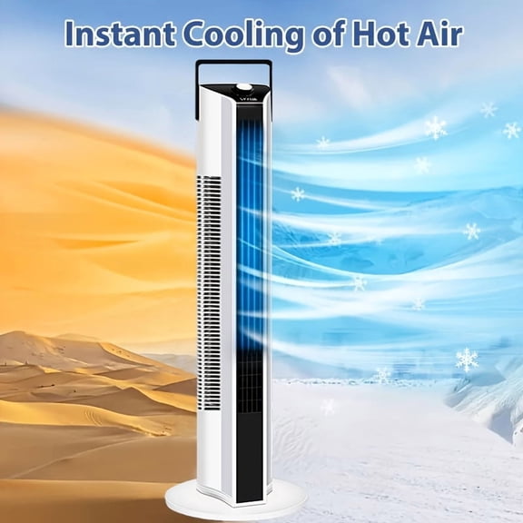 Household Tower Fan, 60 Silent Bladeless Oscillating Floor Fan, Cooling Air Fan, 3 Speed Adjustment, Multi-mode, Suitable for Living Room, Bedroom, Office