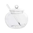 thumbnail image 1 of Household Transparent Jars Large Round Glass Spice Jars Storage Jars Kitchen Tool Sugar Container with Glass Lid and Spoon for Kitchen (350ml), 1 of 10