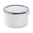 thumbnail image 1 of Household Transparent Plastic Food Storage Box with Lids with Strainer, 1PC Household Transparent Plastic Food Storage Box Including Drain Basket, For Kitchen Refrigerator, 1 of 8