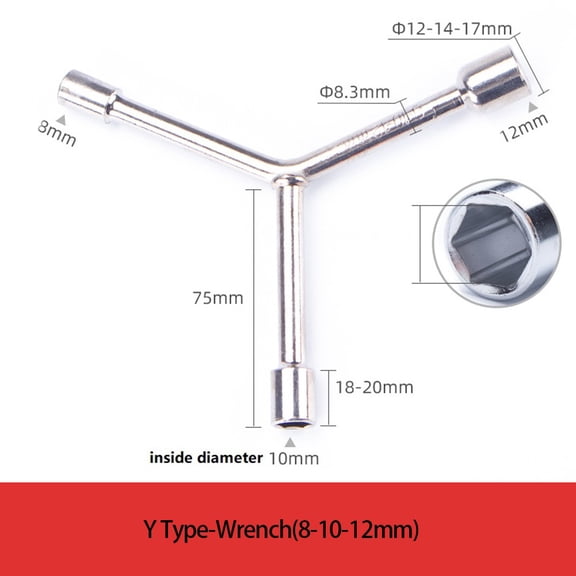 Household Triangular Socket Wrench Hex Wrench Three-prong Wrench Repair Tool