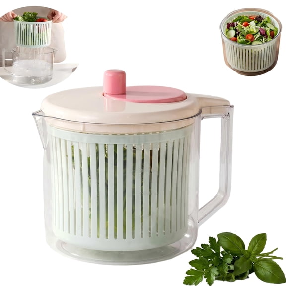 Household Vegetable Salad Dehydrator with Handle, Large Size Fruit and Vegetable Water Filter, Multifunctional Kitchen Salad Spinner for Home Daily Use
