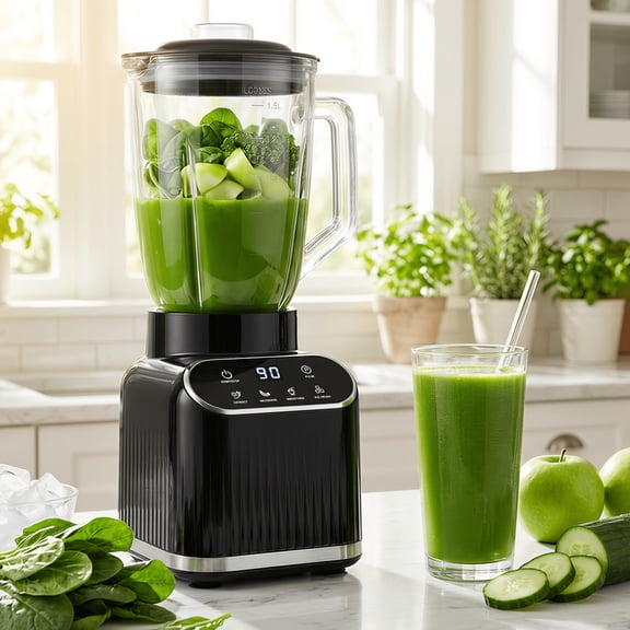 Household Vertical Juicer, Blender, And Wall-Breaking Machine, Uses Pulse Technology for Mixing, Smoothie Preparation, And Crushing Ice, Suitable for Fruit Drinks, Milkshakes, Food, Smoothies