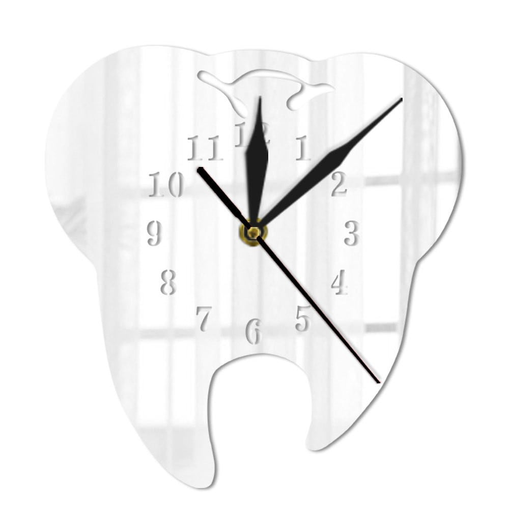 Household Wall Clock Decorative Tooth Shaped Wall Clock Silent Wall