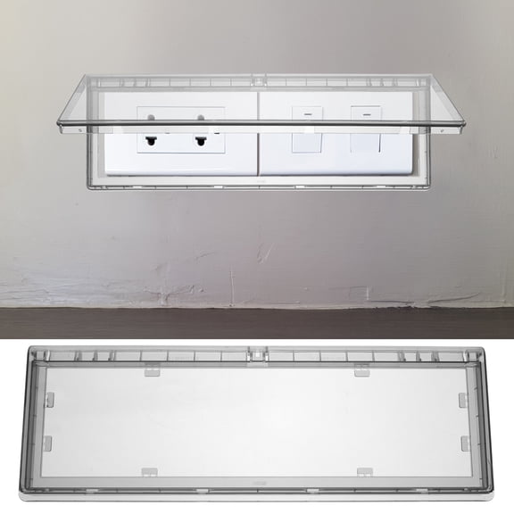 SEWCHICS Home Socket Cover Black Plastic Weather Resistant Electrical Outlet Shield