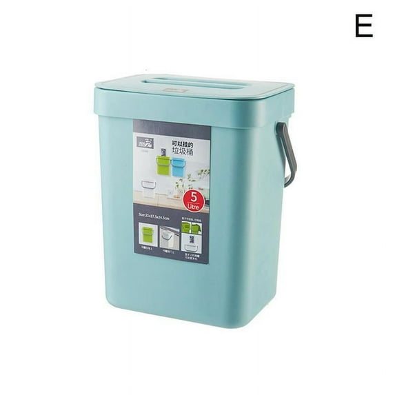 Household Wall Mounted Folding Waste Bin Kitchen Cabinet Door Hanging Trash Cans