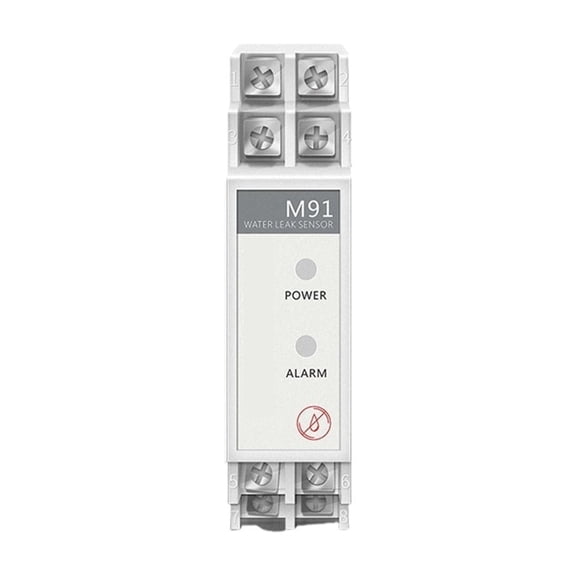 Household Water Leaka Alarm Water Immersion Detector Sound-light Alarm DIN-rail Mounting Water Tank Full Water Alarm e ,Easy to Use