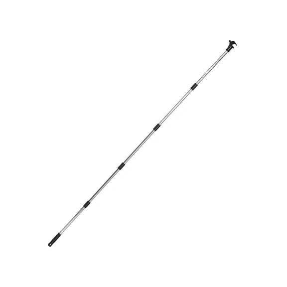 Telescopic Window Opener Rod Stainless Steel Adjustable Reach Tool with Textured Grip for Upper Vent Access, Attic Use, Home Ventilation