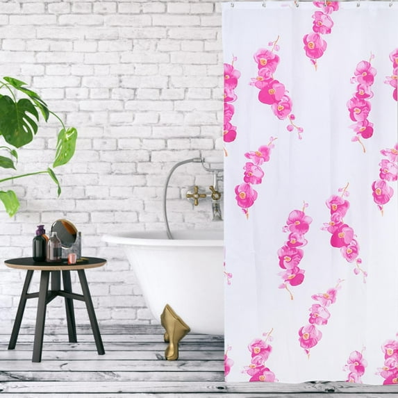 Household Wintersweet Pattern Polyester Waterproof Shower Curtain Bath Curtain Decoration180x180cm